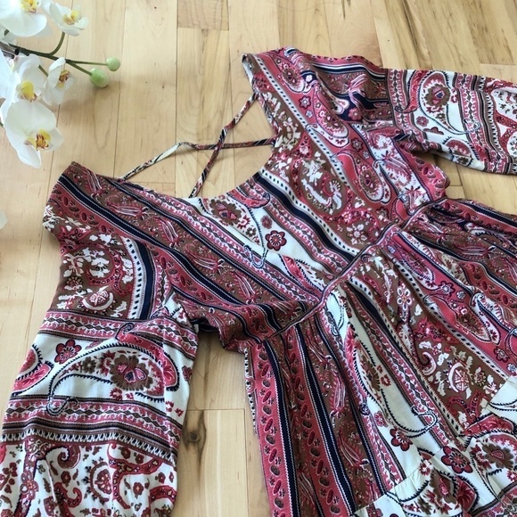 Altar’d State Boho crisscross back mini dress - Picture 3 of 6